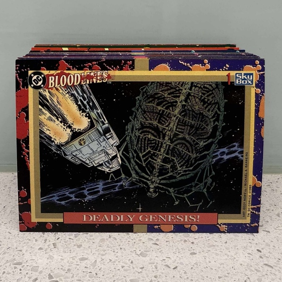 DC COMICS BLOODLINES (1993) COMPLETE TRADING CARD SET - Picture 2 of 2